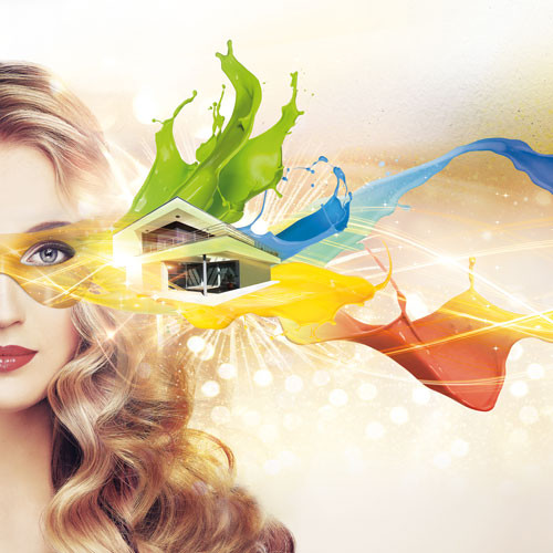 Fassaadikrohv ja -värv intensiivsete värvitoonide jaoks